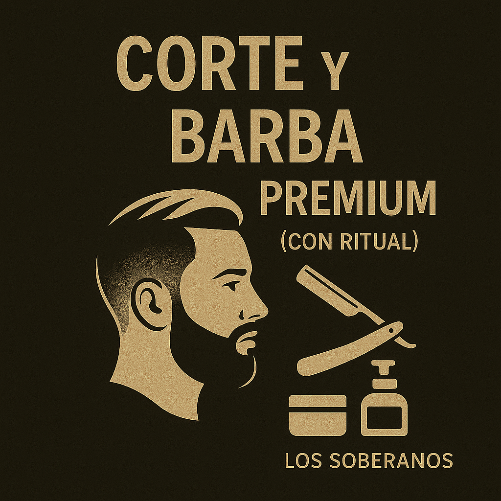 Corte y barba premium (con ritual)